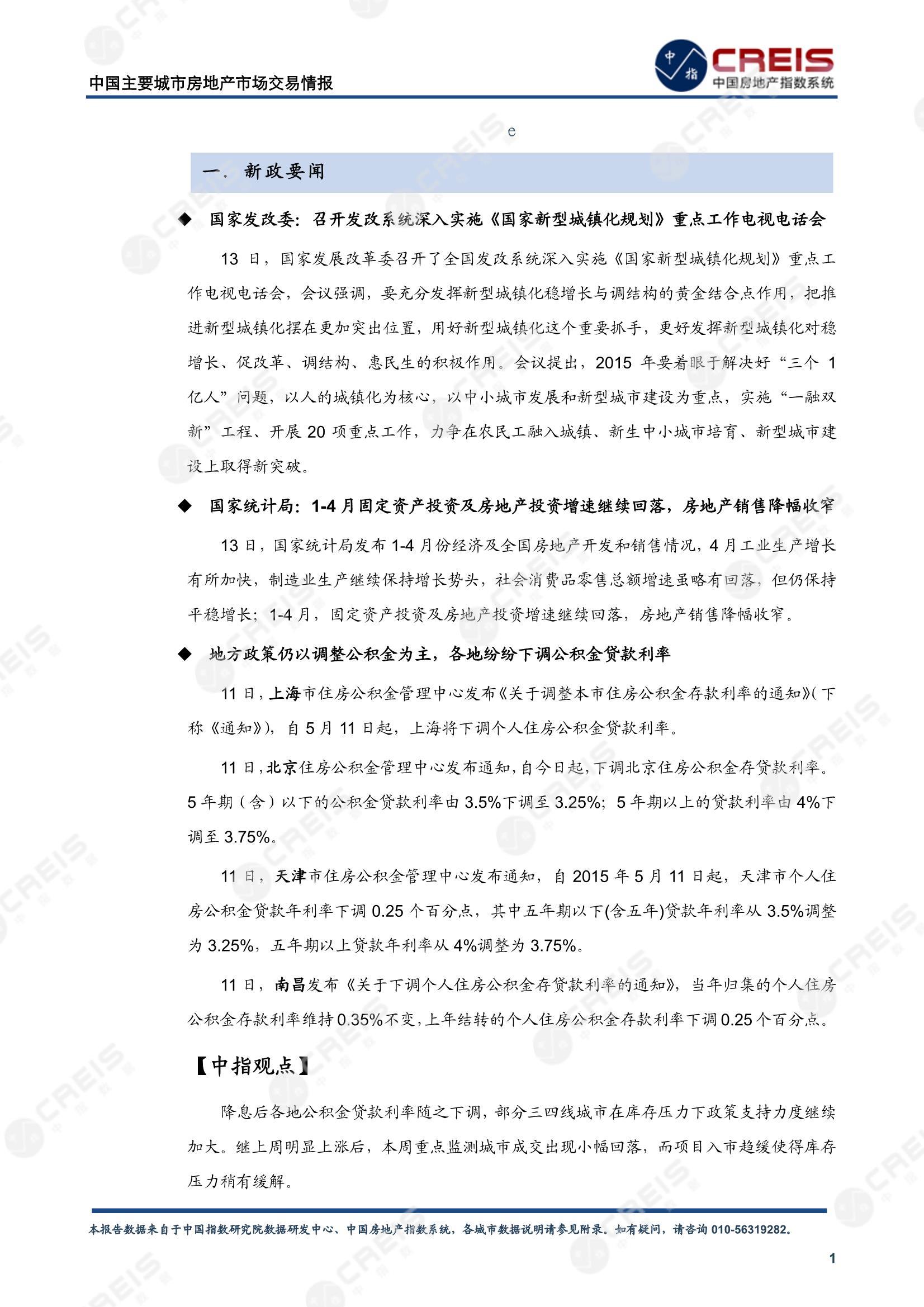 全国楼市、全国房地产市场、重点城市、市场周报、房地产周报、商品房、商品住宅、成交量、供应量、供应面积、成交面积、楼市库存、库存面积、去化周期